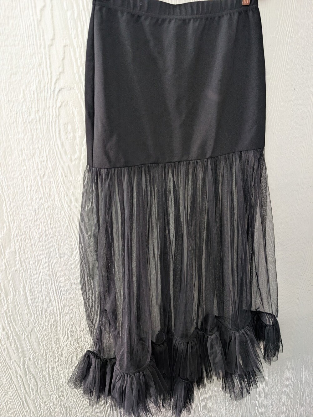 Cider Black Tulle Hi-Lo Sheer Skirt Whimsigoth Dark Romantic Punk Size Medium - Picture 2 of 5